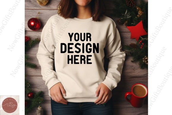 Beige & White Hoodie Mockup for Creative Product Sellers