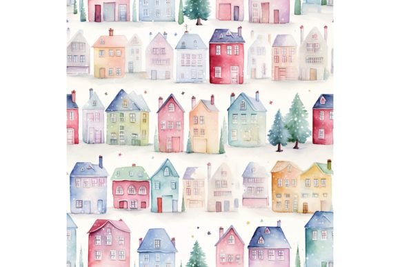 Christmas House Seamless Pattern Review for Digital Sellers