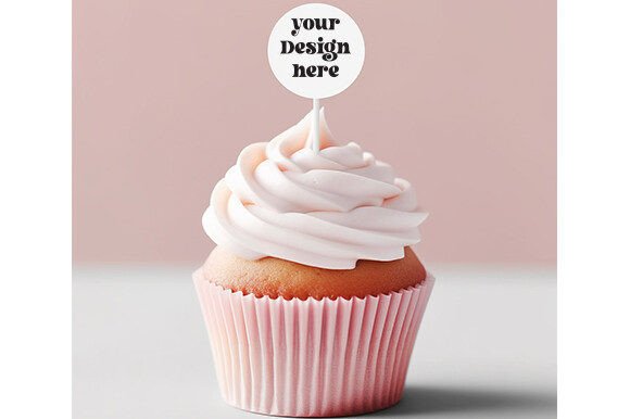 Cupcake Toppers Party Mockup: A Sweet Visual Boost for Branding & Marketing