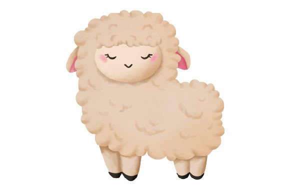 Cute Little Sheep, Watercolor: A Charming Animal Asset for Soft Branding and Lifestyle Marketing