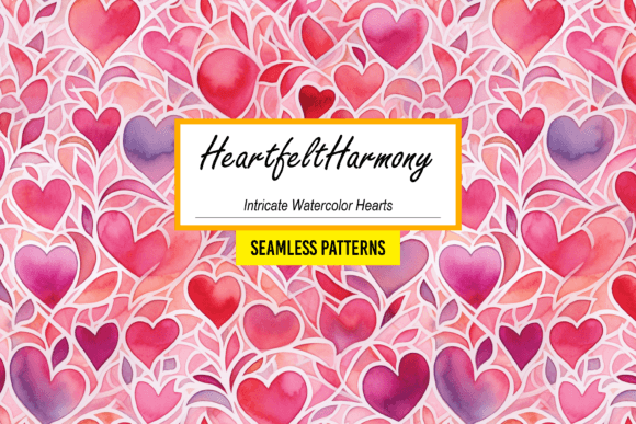 HeartfeltHarmony Patterns: Watercolor Hearts Art Review