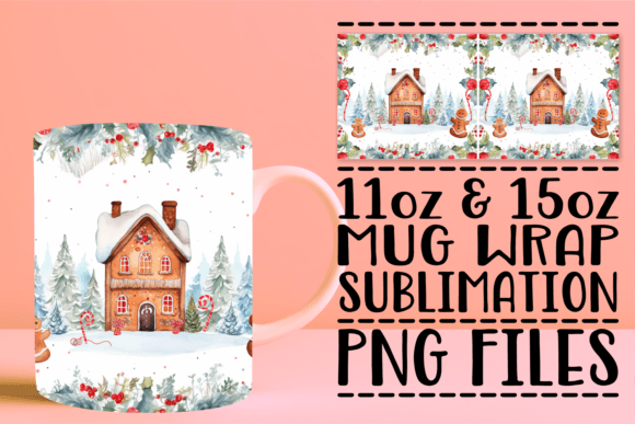 Heartwarming Watercolor Xmas Mug: Festive Craft Design for Local Business Branding