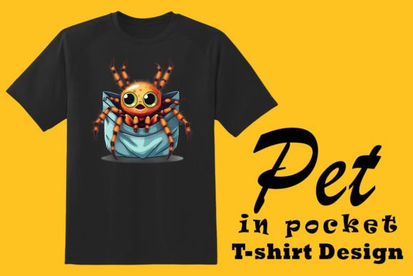 Pet in Pocket Clipart: A Versatile T-Shirt Design Asset for Local Brands