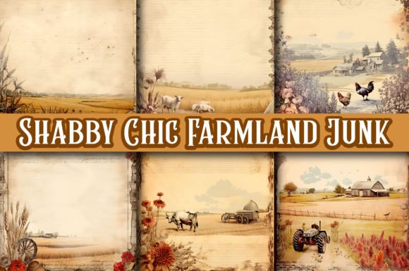 Shabby Chic Farmland Junk Journal: A Soft, Artistic Background for Lifestyle Blogs and Printables