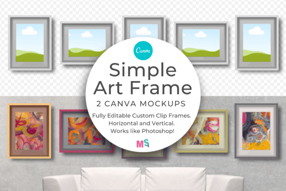 Simple Art Frame Mockup for Canva: A Visual Boost for Posters & Printables