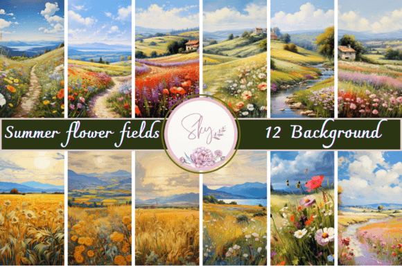Summer Flower Fields Background: A Fresh Touch for Local Business Branding