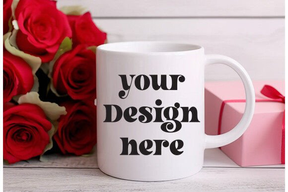 Valentine's Day White Mug Mockup 24 for Mugs & Creative Sellers