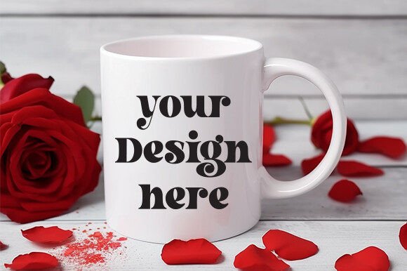 Valentine's Day White Mug Mockup 41 for Mugs & Handmade Business Branding