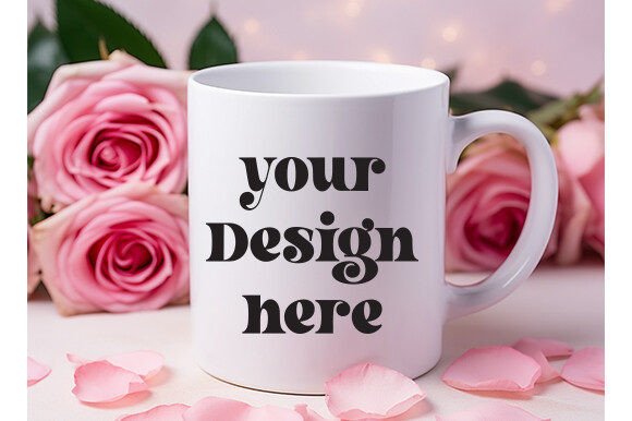 Valentine's Day White Mug Mockup 8 for Mugs & Creative Branding