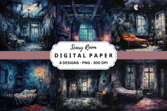 Watercolor Scary Room Background: A Hauntingly Unique Addition to Local Branding